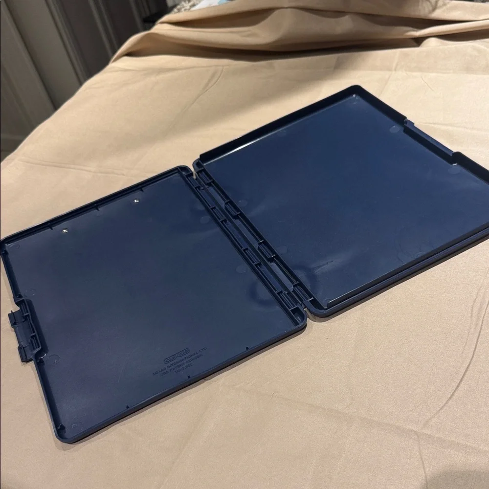 Navy Blue Plastic Clipboard with Metal Clip